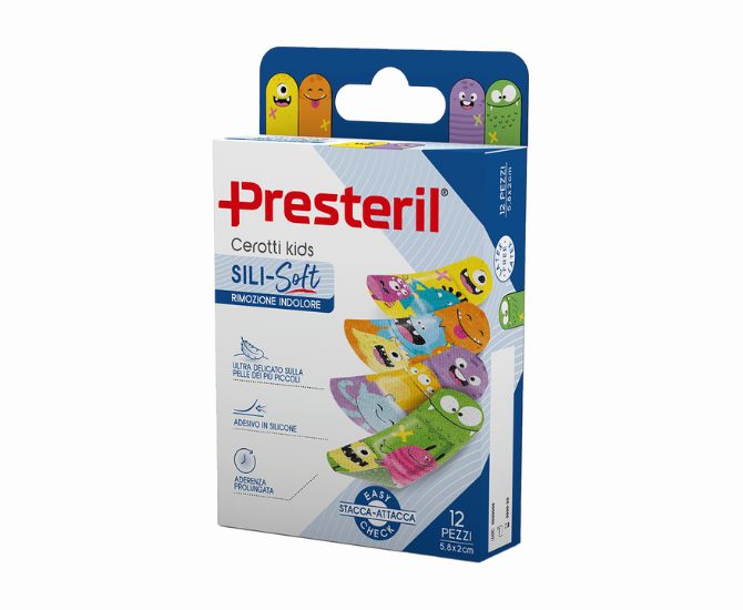 CEROTTO PRESTERIL SILI-SOFT KIDS 5,8X2 CM 12 PEZZI - FarmaLucia
