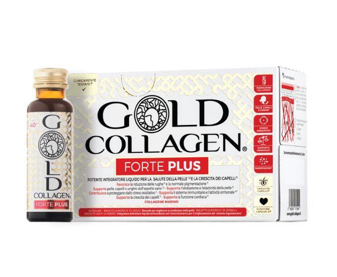 GOLD COLLAGEN FORTE PLUS 10 FLACONI DA 50 ML - SPEDIZIONE GRATUITA CON 2 PEZZI - FarmaLucia
