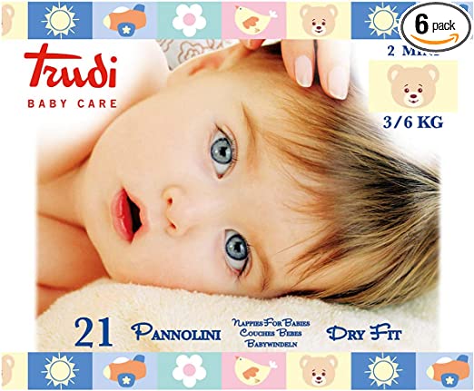 TRUDI BABY CARE PANNOLINO BAMBINI MINI 3/6 KG 18 PEZZI - FarmaLucia