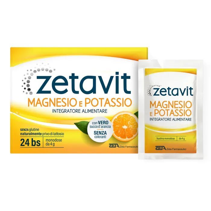 ZETAVIT MAGNESIO POTASSIO 24 BUSTINE DA 4 G + BORRACCIA IN OMAGGIO - FarmaLucia