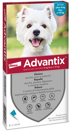 ADVANTIX SPOT ON*6PIP 4-10KG - FarmaLucia