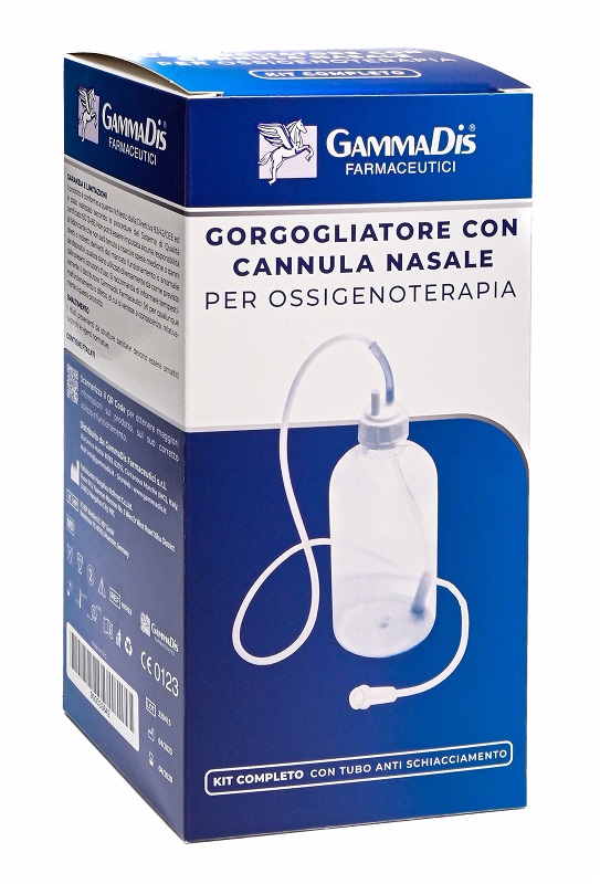 GORGOGLIATORE PER OSSIGENOTERAPIA CON OCCHIALE + CANNULA NASALE GAMMADIS - FarmaLucia