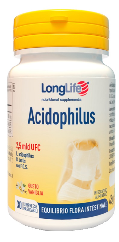 LONGLIFE ACIDOPHILUS 30 COMPRESSE MASTICABILI - FarmaLucia