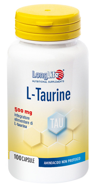 LONGLIFE L-TAURINE 500 MG 100 CAPSULE DI GELATINA DA 6,2 G - FarmaLucia