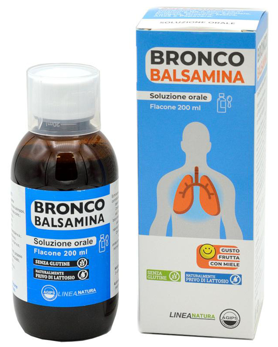 BRONCOBALSAMINA SOLUZIONE ORALE 200 ML GUSTO FRUTTA CON MIELE - FarmaLucia