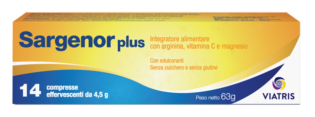 SARGENOR PLUS 14 COMPRESSE EFFERVESCENTI DA 4,5 G - FarmaLucia