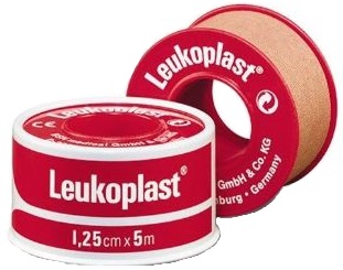 CEROTTO CHIRURGICO PER FISSAGGIO MEDICAZIONI IN ROCCHETTO LEUKOPLAST SUPPORTO VISCOSA COLOR PELLE MASSA ADESIVA CAUCCIU' OSSIDO DI ZINCO 1,25X500CM MUTUABILE - FarmaLucia