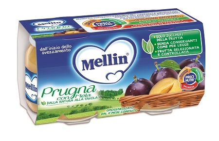 MELLIN OMOGENEIZZATO PRUGNA MELA 100 G 2 PEZZI - FarmaLucia