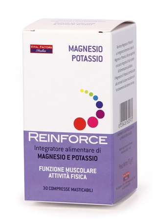 REINFORCE MAGNESIO + POTASSIO 30 COMPRESSE MASTICABILI - FarmaLucia