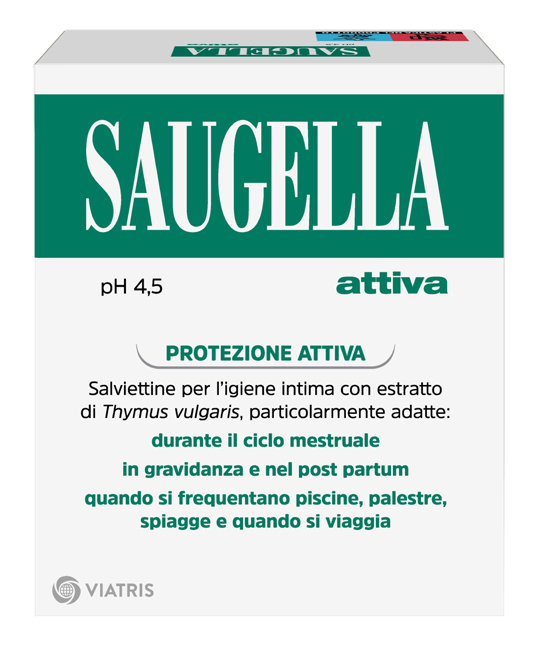 SAUGELLA ATTIVA SALVIETTINE DETERGENTI 10 BUSTINE - FarmaLucia