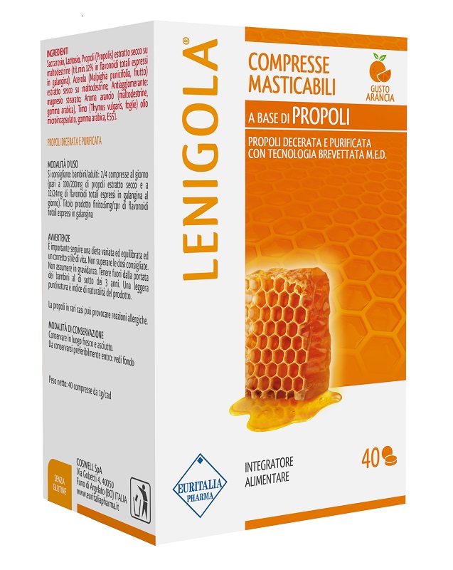 LENIGOLA COMPRESSE MASTICABILI ARANCIA 40 COMPRESSE - FarmaLucia