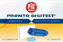 LANCETTE PUNGIDITO PIC DIGITEST GAUGE 28 25 PEZZI + 25 TAMPONCINI ASSORBENTI - FarmaLucia