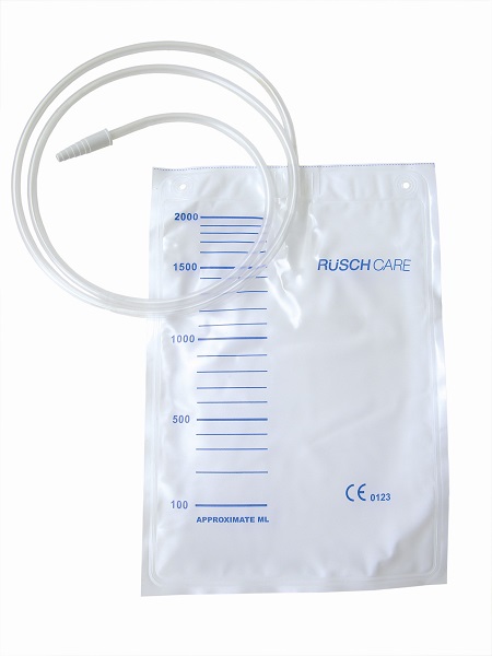 SACCA DI DRENAGGIO LETTO PER INCONTINENZA 2000ML IN PVC CON TUBO DI RACCORDO 130CM DIAMETRO 5X7MM MONOUSO 30 PEZZI - FarmaLucia