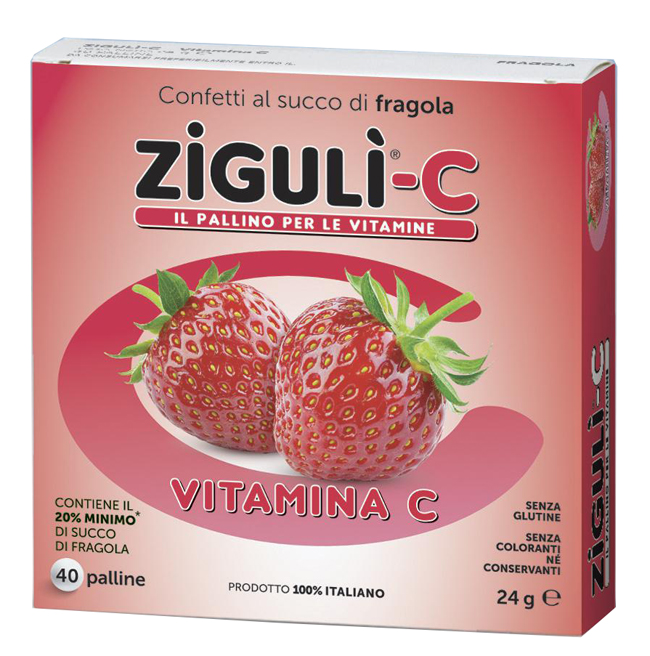 ZIGULI C FRAGOLA 40 CONFETTI 24 G - FarmaLucia