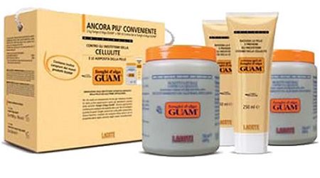 GUAM FANGHI D'ALGA DOPPIA CONVENIENZA CON FANGHI D'ALGA GUAM 2 X 1 KG + CREMA GEL 2 X 250 ML - FarmaLucia