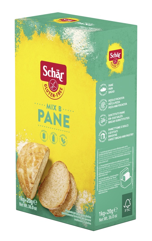 SCHAR MIX B PREPARATO PANE SENZA LATTOSIO 1 KG + 20 G - FarmaLucia