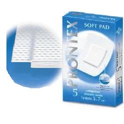 GARZA PRONTEX SOFT PAD COMPRESSA 5X7 CM 5 PEZZI - FarmaLucia
