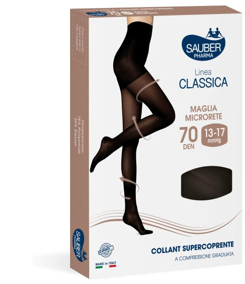SAUBER COLLANT COPRENTE 70 MAGLIA LISCIA NERO 3 LINEA CLASSICA - FarmaLucia