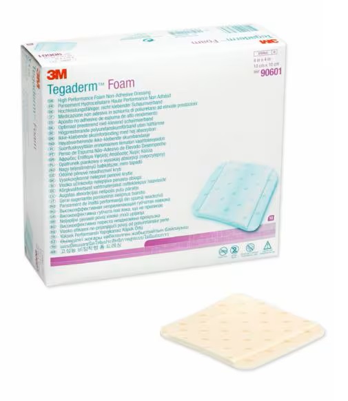 MEDICAZIONE IN SCHIUMA NON ADESIVA TEGADERM FOAM CM10X10 10 PEZZI - FarmaLucia