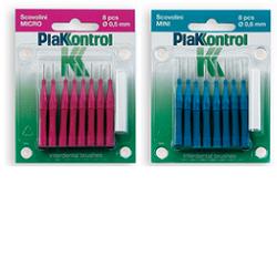PLAKKONTROL SCOVOLINO MICRO 0,5 MM 8 PEZZI + MANICO - FarmaLucia