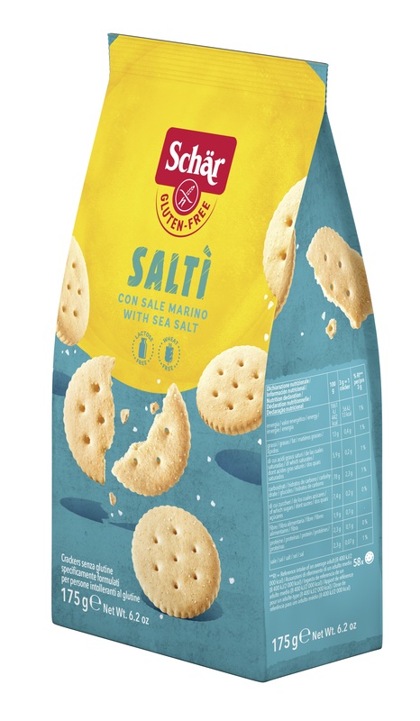 SCHAR SALTI' CRACKER CON SALE MARINO SENZA LATTOSIO 175 G - FarmaLucia