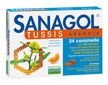 SANAGOL TUSSIS ARANCIA 24 CARAMELLE - FarmaLucia