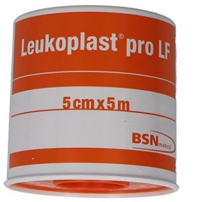 CEROTTO CHIRURGICO PER FISSAGGIO MEDICAZIONI LEUKOPLAST PRO LF SUPPORTO VISCOSA MASSA ADESIVA RESINA SINTETICA LANOLINA OSSIDO DI ZINCO CON LATTICE NATURALE 5X500CM - FarmaLucia