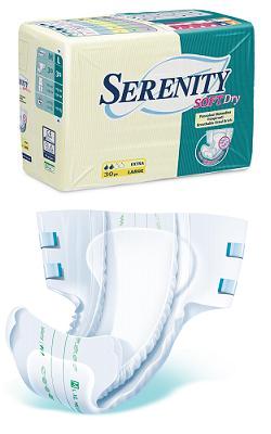 PANNOLONE PER INCONTINENZA SERENITY SOFTDRY FORMATO EXTRA TAGLIA MEDIUM 30 PEZZI - FarmaLucia