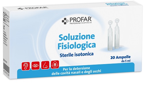 SOLUZIONE FISIOLOGICA STERILE ISOTONICA PROFAR 20 AMPOLLE DA 5 ML - FarmaLucia