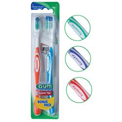 GUM SUPER TIP 463 COMPACT SPAZZOLINO MEDIO BONUS PACK 2 PEZZI - FarmaLucia