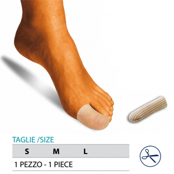 ORIONE OK PED G105 CAPPUCCIO PROTEGGI DITA GEL POLIMERO RIVESTITO TESSUTO S 1 PEZZO - FarmaLucia