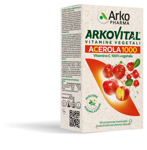ARKOVITAL ACEROLA 1000 30 COMPRESSE MASTICABILI - FarmaLucia