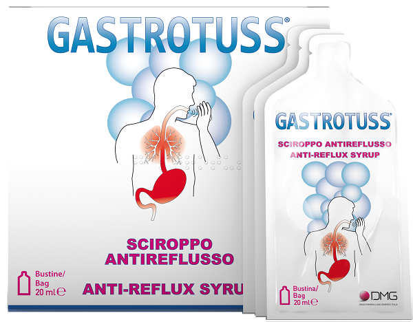 SCIROPPO ANTIREFLUSSO GASTROTUSS 25 BUSTINE MONODOSE 20 ML - FarmaLucia