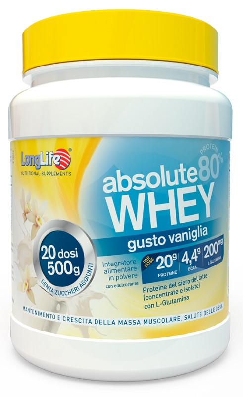 LONGLIFE ABSOLUTE WHEY VANIGLIA 500 G - FarmaLucia