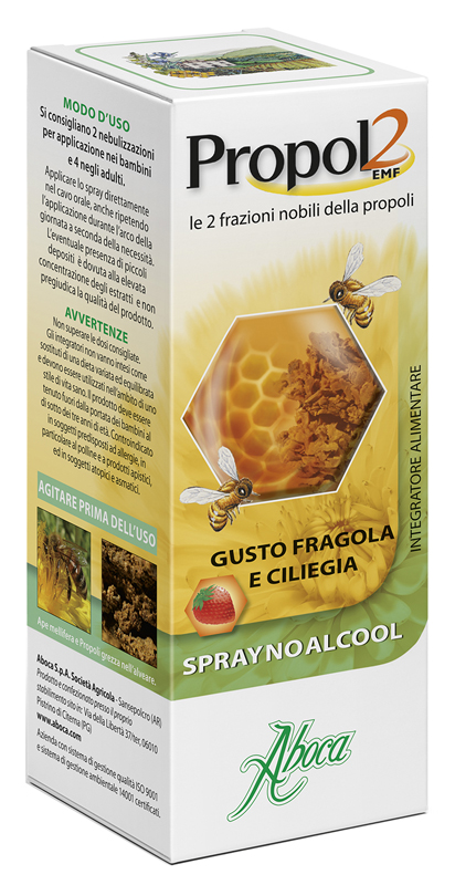 PROPOL2 EMF SPRAY NO ALCOOL FRAGOLA E CILIEGIA 30 ML - FarmaLucia