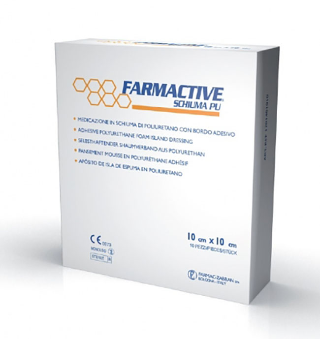 CEROTTO FARMACTIVE SCHIUMA IN POLIURETANO 10X10 CM 10 PEZZI - FarmaLucia