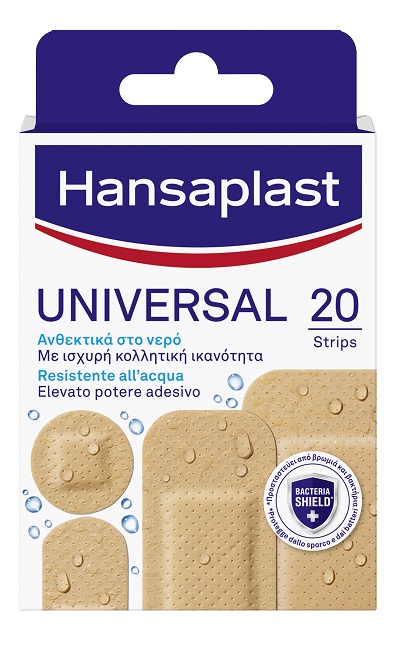 CEROTTO HANSAPLAST UNIVERSAL RESISTENTE ALL'ACQUA 4 FORME ASSORTITE 20 PEZZI - FarmaLucia