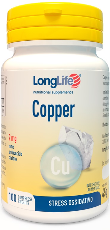 LONGLIFE COPPER 2 MG 100 COMPRESSE - FarmaLucia