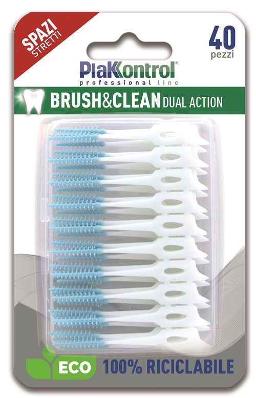 PLAKKONTROL BRUSH & CLEAN SCOVOLINI SPAZI STRETTI 40 PEZZI - FarmaLucia