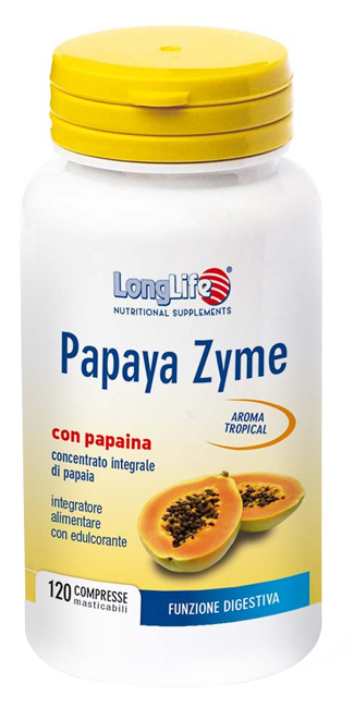 LONGLIFE PAPAYA ZYME 120 COMPRESSE MASTICABILI - FarmaLucia