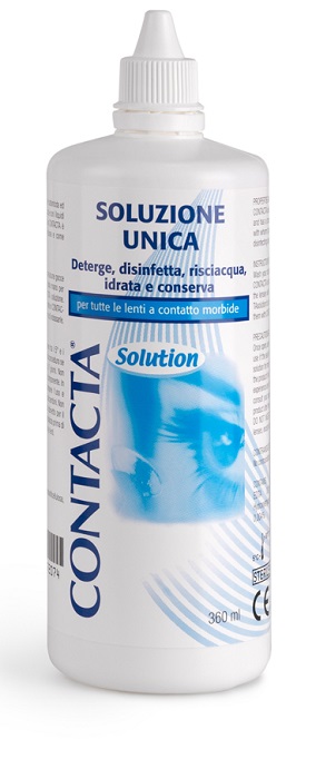 SOLUZIONE UNICA ISOTONICA PER LENTI A CONTATTO CONTACTA DA 360 ML - FarmaLucia