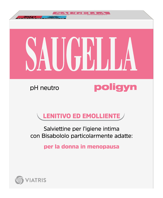 SAUGELLA POLIGYN PH NEUTRO SALVIETTINE IGIENE INTIMA LENITIVO ED EMOLLIENTE 10 PEZZI - FarmaLucia