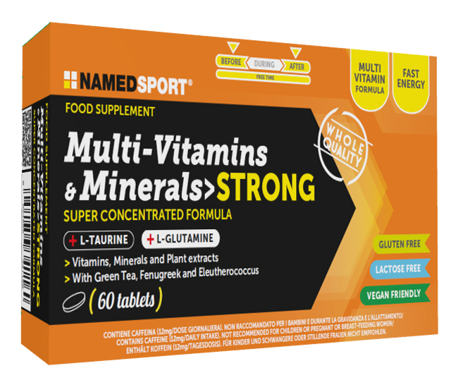 MULTI-VITAMINS&MINERALS STRONG 60 COMPRESSE - FarmaLucia