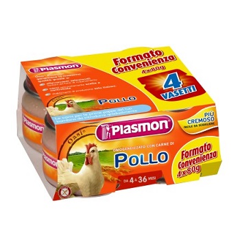 PLASMON OMOGENEIZZATO POLLO CON GIFT 4 X 80 G - FarmaLucia