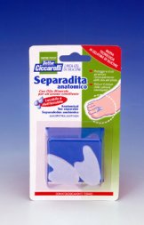 SEPARADITA ANATOMICO PER PIEDE REALIZZATO IN GEL DI SILICONE BIANCO SEMITRASPARENTE SAGOMATO IGIENEPIEDE 2 PEZZI - FarmaLucia