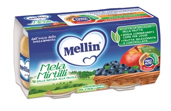 MELLIN OMOGENEIZZATO MELA MIRTILLO 100 G 2 PEZZI - FarmaLucia