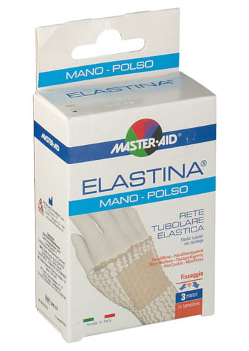 RETE TUBOLARE ELASTICA IPOALLERGENICA MASTER-AID ELASTINA MANO/POLSO 3 MT IN TENSIONE CALIBRO 3 CM - FarmaLucia