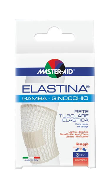 RETE TUBOLARE ELASTICA IPOALLERGENICA MASTER-AID ELASTINA GAMBA/GINOCCHIO 3 MT IN TENSIONE CALIBRO 5 CM - FarmaLucia