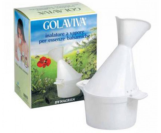 GOLAVIVA INALATORE VAPORE PER INALAZIONI CON ACQUA BOLLENTE ED ESSENZE BALSAMICHE 1 PEZZO - FarmaLucia