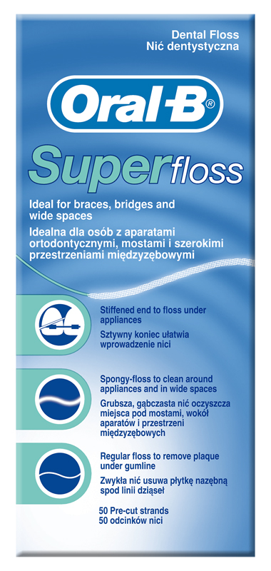 ORALB SUPERFLOSS FILO INTERDENTALE 50 FILI - FarmaLucia
